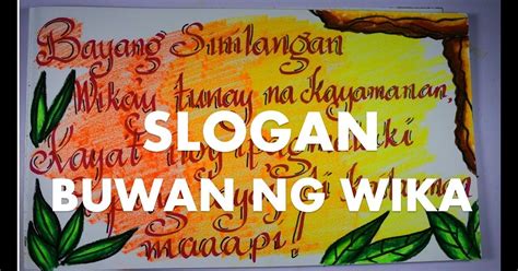 Gumawa ng isang slogan na may kinalaman sa pagpapahalaga n.